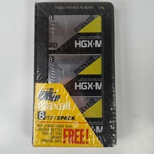 Maxell 8mm HGX-M 20 Min High Grade Metal Videocassettes 3-Pack with Storage Case