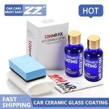 10H Nano Car Ceramic Coating 2x30ML Hydrophobic Scratch Protection Kit Shiny