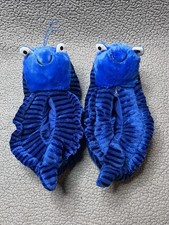 Plush Animal Shape Slippers Blue Unisex Size Medium 7.5-8