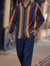 Men's Outfit 2 Piece Set Shirt  Pants Suit PLUS SIZE BIG 6XL