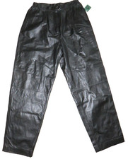 NWOT Avanti Black Leather Pants Sz 10
