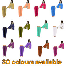 Women's Chiffon Belly Dance Costume Set, Harem Pants Top, Tribal Dance C29