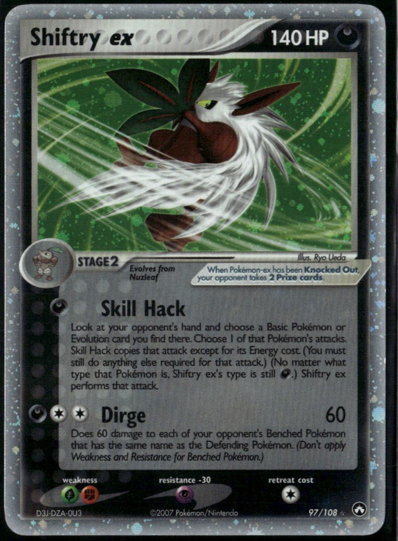 Shiftry ex 97/108 ex Power Keepers 2007 MP Pokemon (Dent)