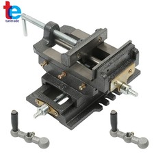 5" Cross Slide Vise Drill Press X-Y Clamp Heavy Duty Machine Metal 2 Way Black
