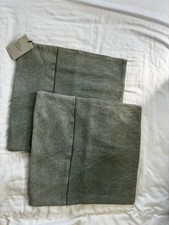 NEW-West Elm Set of 2 Cotton Canvas Pillow Covers, 18x18  , Eucalyptus Green