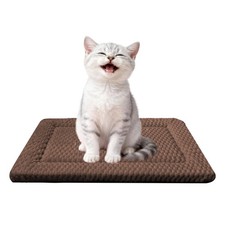 Dog Bed Mat Crate Pad - Reversible Pet Bed - Soft Plush Durable 18"x14"