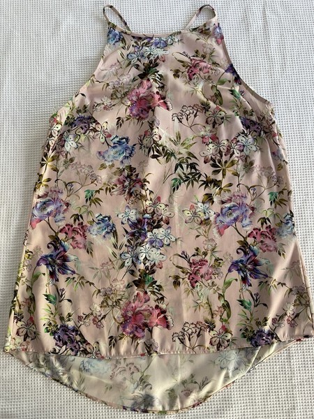 FOREVER NEW🌹Size 10 Top Floral High Low Hem Halter Neck Spaghetti Straps Ladies