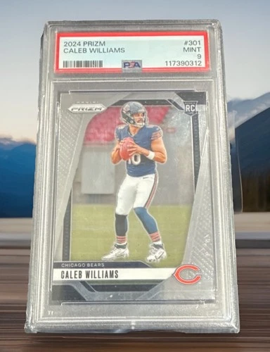 Panini Prizm 2024 Caleb Williams Rookie #301 Chicago Bears PSA 9 NFL Football