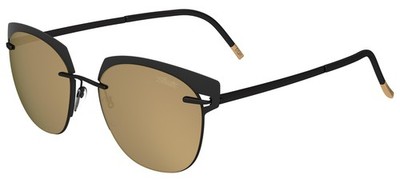 Silhouette Sonnenbrille ACCENT SHADES 8702 BLACK/BROWN GOLD One Size Damen