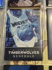 2015-16 Minnesota Timberwolves Pocket Schedule NBA Wolves Pro Shop Basketball