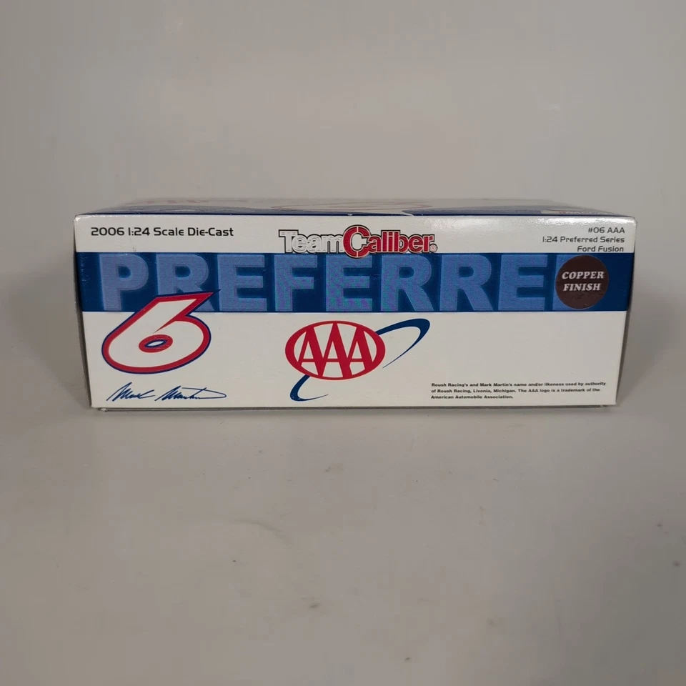 NASCAR 2006 Team Caliber Mark Martin #6 AAA Ford Fusion cobre 1:24 1/1008 RARO - Imagem 4 de 4