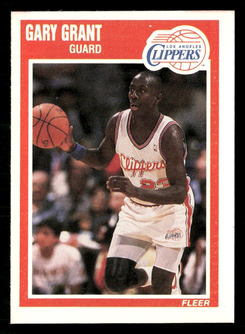 Gary Grant Rookie 1989-90 Fleer #70 RC Los Angeles Clippers NBA Basketball Card