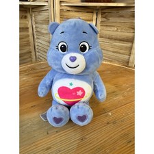 Care Bears Purple Plush Stuffed Animal Heart Belly Fair Condition