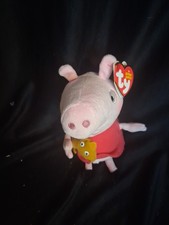 Ty Beanie Babies 8" PEPPA PIG w/ Dog With Tag