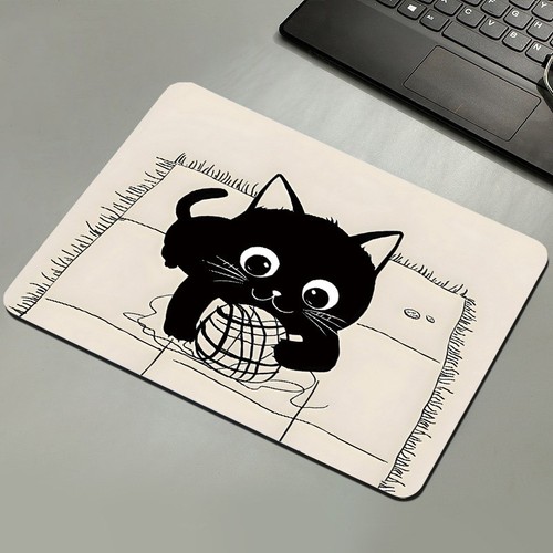 Black Cat Mousepads Small Office Computer Desk Mat Table Keyboard Big Mouse _cn - Afbeelding 14 van 25