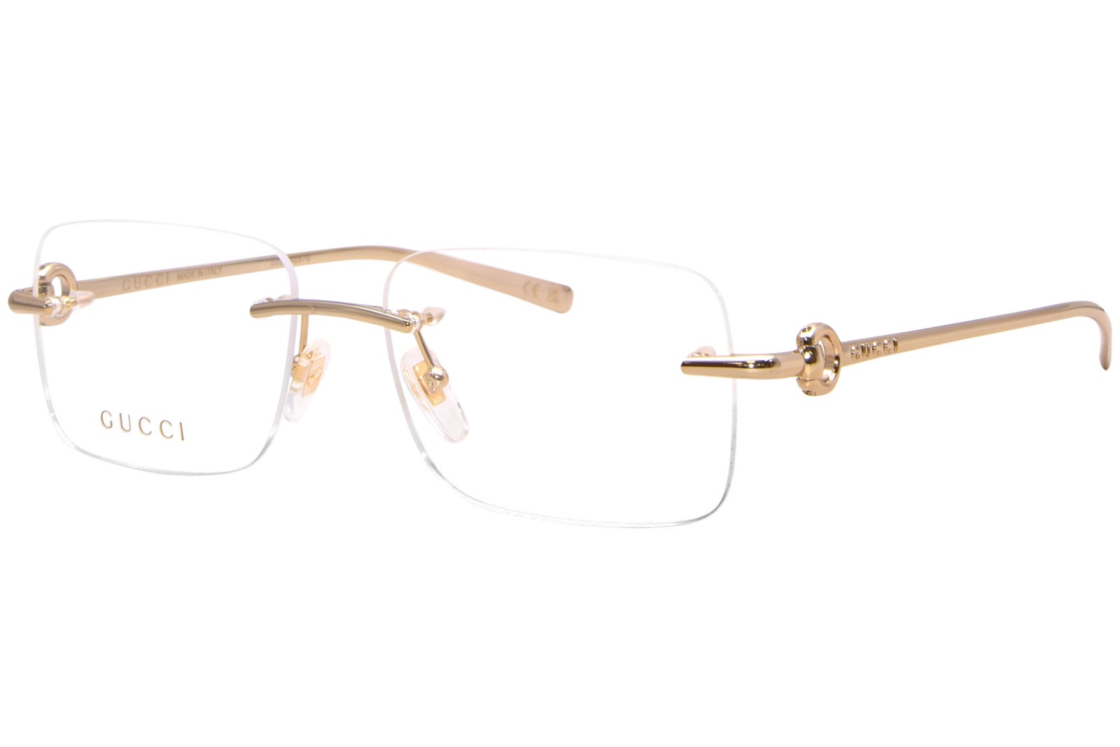 Gold Rimless Style Rectangle Shape 55mm