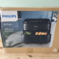 Philips Airfryer 3000 Series NA350/00Dual Basket - 2 Drawer Air Fryer, 9L 