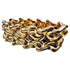 Onde d’Oro: Bracciale in Oro 18kt Bianco e Giallo Lusso Inconfondibile gr62.06