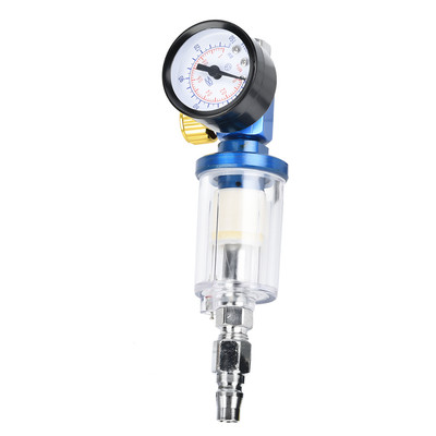 1/4in Air Inlet Pressure Regulator Inline Water Oil Trap Filter Separator