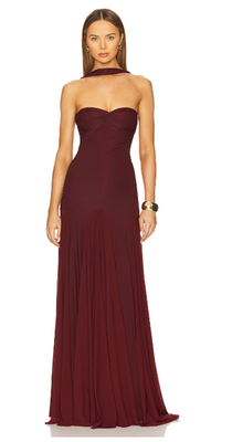 DEME by Gabriella Berta Halter Dress Burgundy Sweetheart neckline S $425  msrp | eBay