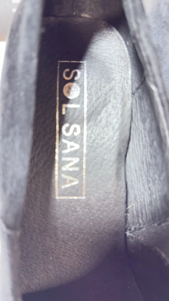 Zapatos de salón Sol Sana Kelly tacón negro gamuza tacón cilíndrico EU 38 US 7.5 Foto 2 de 4