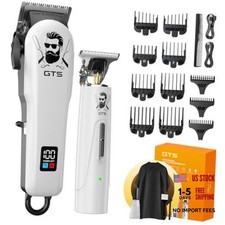 GTSPro Hair Clippers for Men, Clippers and Trimmers Set, Barber Human-white