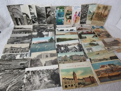 Sammlung alter Postkarten, teils geschrieben, teils noch leer