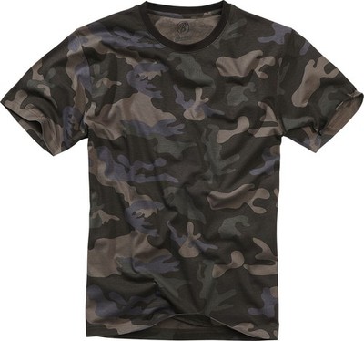 Brandit T-Shirt Herren Premium T-Shirt darkcamo Basics 100% Baumwolle