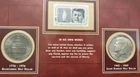 John F Kennedy Silver Half Dollar +Toned Bicentennial Clad Half Dollar W/ Stamp