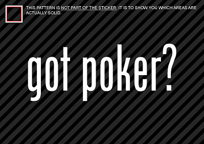 (2) GOT POKER Sticker Decal Die Cut - Foto 1 di 1
