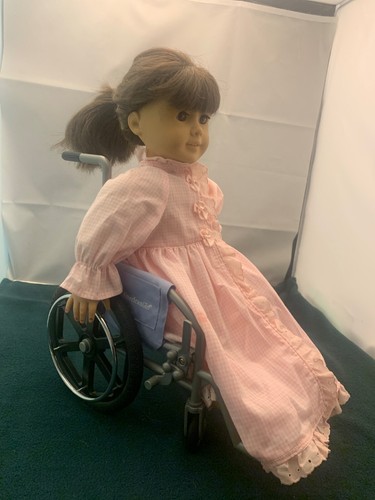 American Girl Doll Brown Hair Brown Eyes Samantha w/clothing, Wheelchair, trunk - Picture 10 of 23