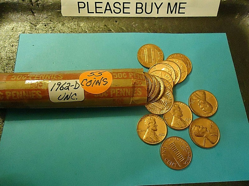 1962-D UNCIRCULATED LINCOLN CENT ROLL
