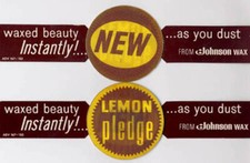 New LEMON PLEDGE Waxed Beauty Instantly Johnson Wax 1960's Vari-Vue Lenticular