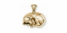 Labrador Retriever Pendant Jewelry 14k Gold Handmade Dog Pendant CHD2-PG