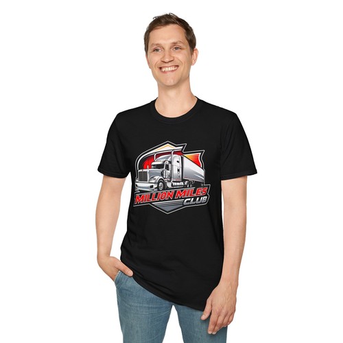 Million Miles Club Trucker Tee Unisex T-Shirt Semi Big Rig Trucking Tee OTR - Bild 3 von 25