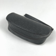 Oakley Sunglasses Case Only Black All Over Logo Zipper Soft Shell Leather Pouch