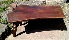 Antique Primitive Solid Walnut Plank Bench Live Edge 1900s Era