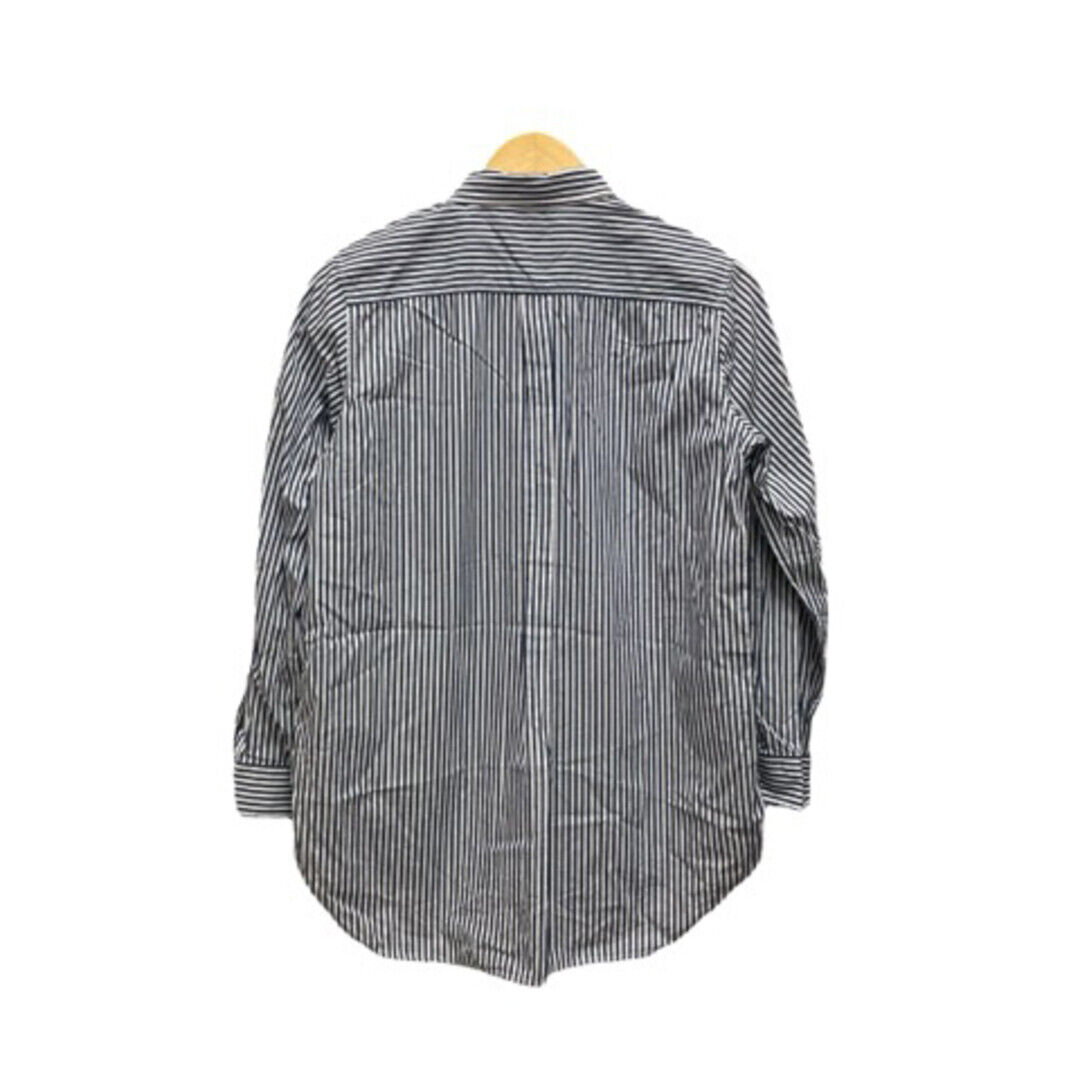 UNIQLO Shirt Striped Long Sleeve L Blue White Used UNIQLO Shirt Striped Long Sleeve L Blue White Used