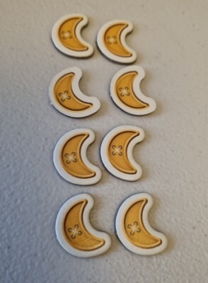 8 Calico Brettspiel Karton gelb Banane Ersatzteile Knöpfe Set