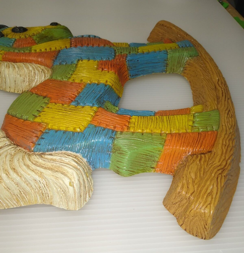 Vintage Patchwork Rocking Horse Hanging 1985 Wall Decor Foam Frankie’s Designs - Photo 7/12