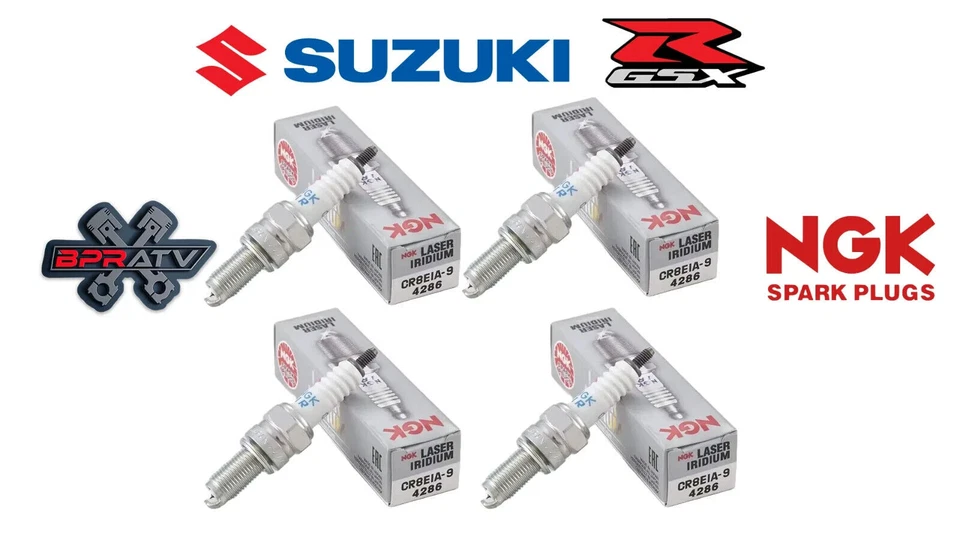 Juego de 4 bujías de iridio NGK CR9EIA-9 Suzuki GSX-R600 750 1000 1300 Hayabusa Foto 3 de 4