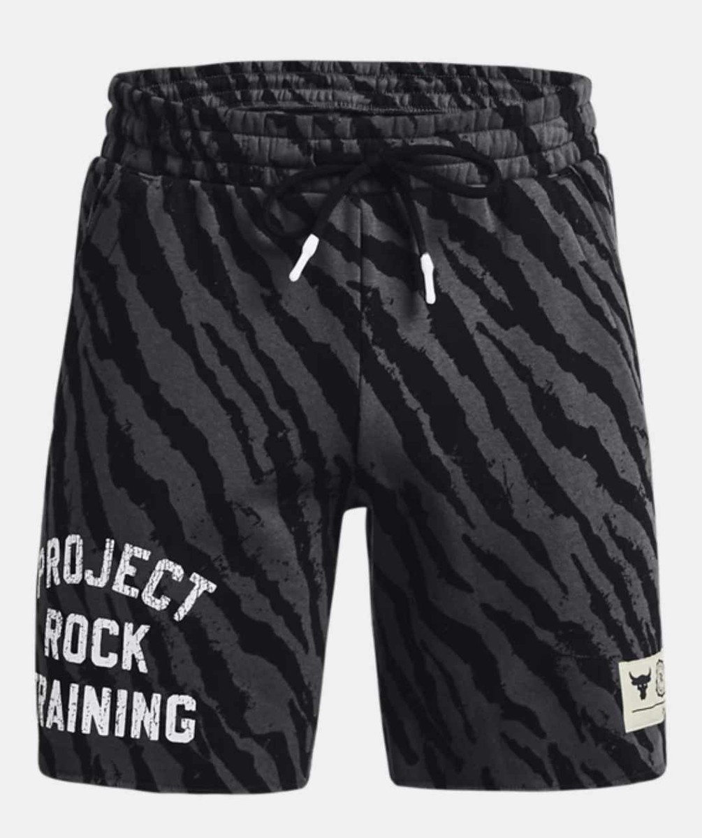 【UAｘProject Rock】Rival Fleece Sleeveless Printed Full-Zip Under Armour Men's Project Rock Rival Fleece Sleeveless