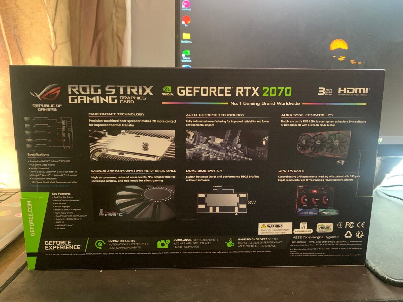 ASUS+ROG+Strix+GeForce+RTX+2070+OC+edition+8GB+GDDR6+Graphics+Card