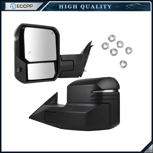 Power Heated Tow Mirrors for 2022-2023 Toyota Tundra Turn Signal BSM Manual Fold