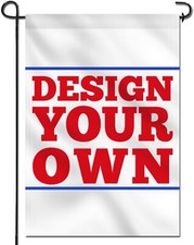 Custom Garden Flag 30x45cm Artwork Polyester Print Your Own Logo/Design/Words
