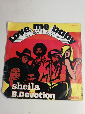 N1318 Vinyl 45 Touren Sheila B. Devotion Love me Baby, Carrere Made in France 