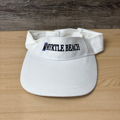 South Carolina Hat Cap Visor Mens White Myrtle Beach Adjustable