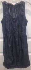 J Crew Sleeveless Denim Dress size 0 Front Pockets