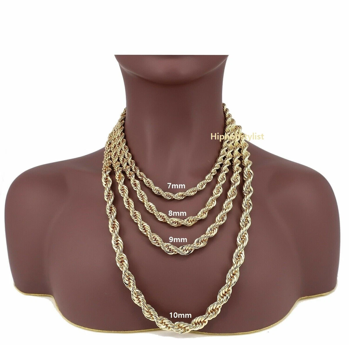8mm gold sales rope chain 14k