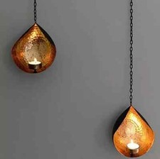 Metal Wall Sconces Tealight Candle Holders Wall Hanging - Set of 2